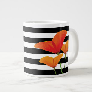 Poppy Chic Black Rand Monogram Jumbo Mugg