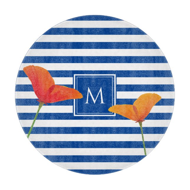 Poppy Chic Blue Rand Monogram (Framsidan)