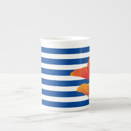 Poppy Chic Blue Rand Monogram Benporslin Mugg