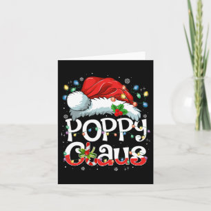 Poppy Claus Julafton Santa Matching Family jul P Kort