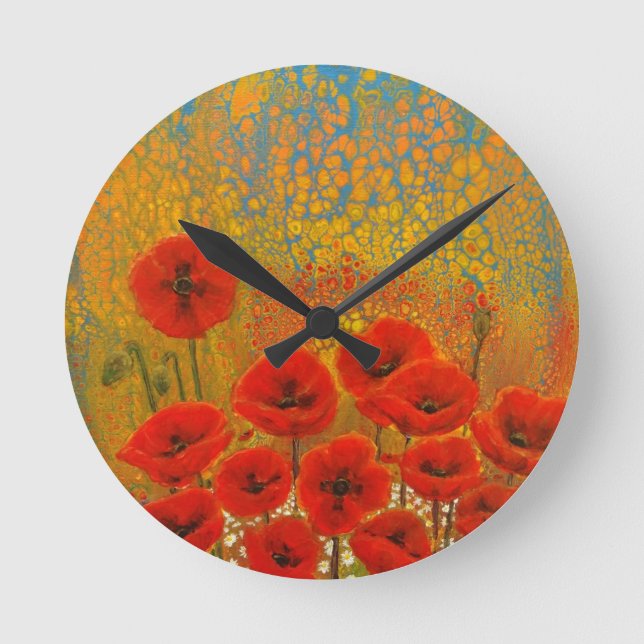Poppy Clock Rund Klocka (Framsida)