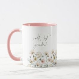 POPPY Cute Pastel WildblomWorld's Best Grandma Mugg
