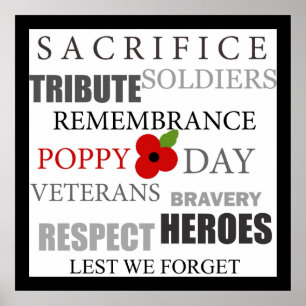 Poppy day ord - Poster