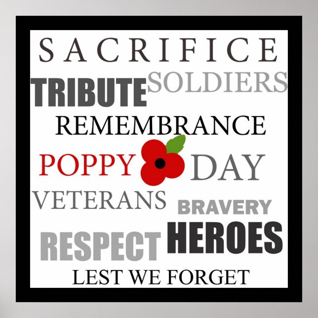 Poppy day ord - Poster (Framsidan)