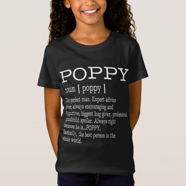 Poppy Definition Grandpa Fars dag Gifts - Manar T Shirt (Framsida)