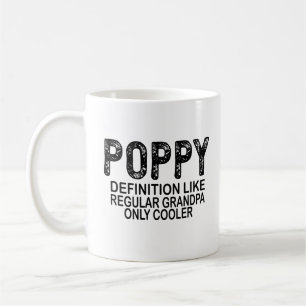 POPPY-definition som vanlig morfar-enbart-färg Kaffemugg