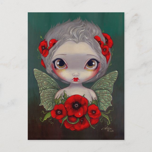 "Poppy Fairy" vykort (Framsida)