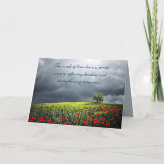 POPPY FÄLT ANNIVERSARY OF A DATARD CARD TACK KORT