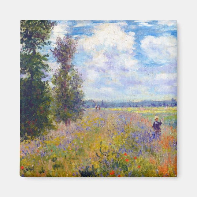 Poppy Fält, Argentina, 1875 Claude Monet Magnet (Framsidan)