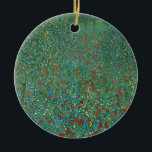 Poppy Fält av Gustav Klimt, Vintage Art nouveau Julgransprydnad Keramik<br><div class="desc">Poppy Fält (1907) av Gustav Klimt är en vintage Viktorian Era bra konst symbolism blommigt liggande målning. En naturscen med en stor skugga med blommande röda vallmoblommor. Det är vår och poppies och frukts träd är i blomning. Om konstnären: Gustav Klimt (1862-1918) var en österrikisk symbolmålare och en av de...</div>