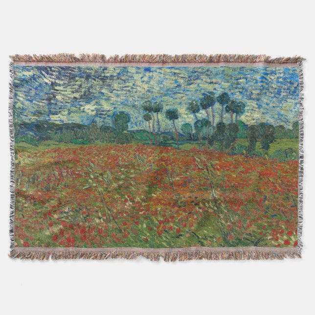 Poppy Fält av Vincent Van Gogh Filt (Framsidan)