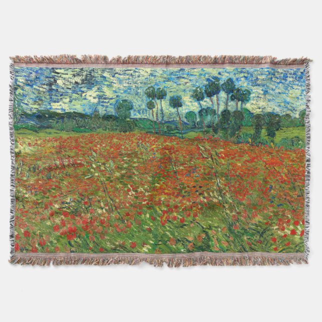 Poppy Fält av Vincent Van Gogh Filt (Framsidan)
