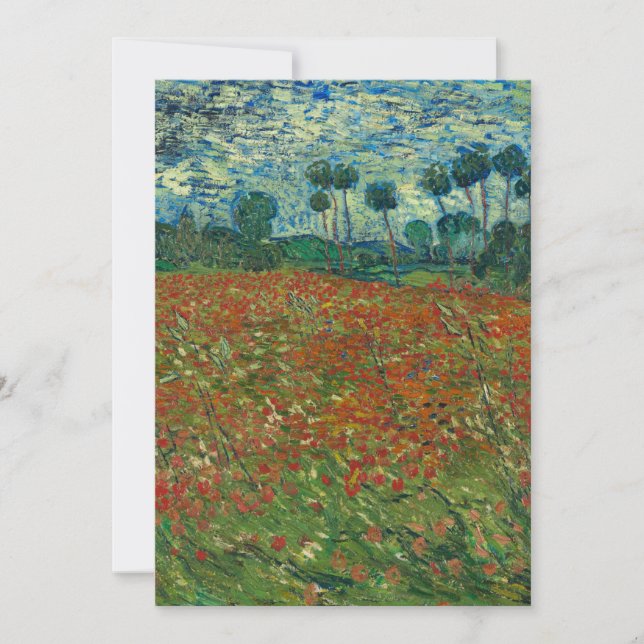 Poppy fält av Vincent van Gogh Fine Art (Framsida)