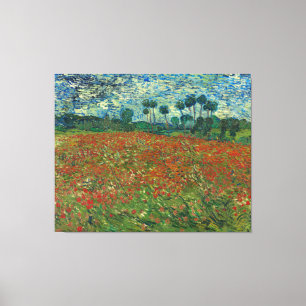Poppy fält av Vincent van Gogh Fine Art Canvastryck