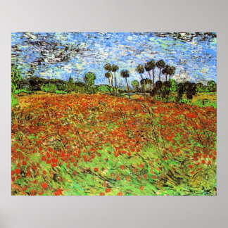 Poppy Fält av Vincent van Gogh Poster