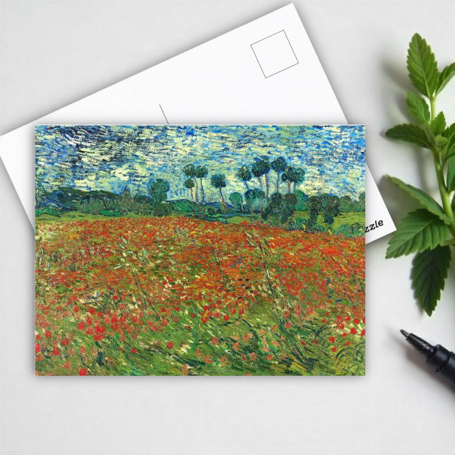 Poppy Fält av Vincent Van Gogh Vykort (Skapare uppladdad)