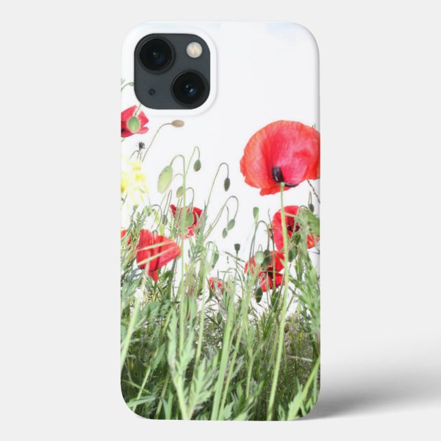 Poppy fält blommor Sol Nature blommar Heart (Baksida)