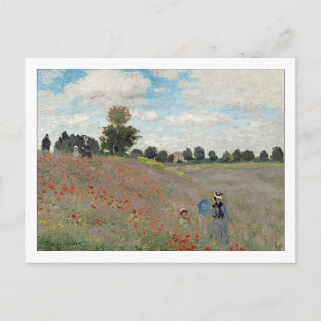 Poppy Fält by Monet Vykort (Framsida)