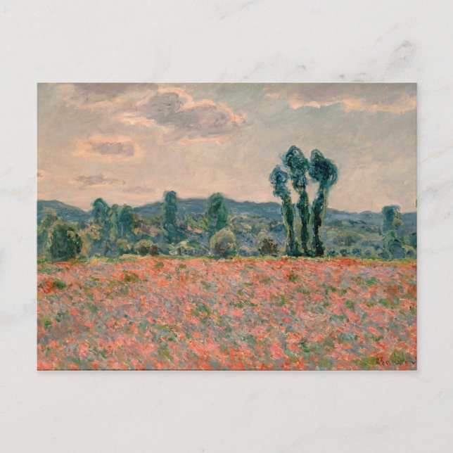 Poppy Fält - Claude Monet Vykort (Framsida)