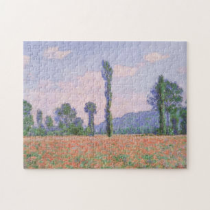 Poppy Fält Giverny Monet Fine Art Pussel
