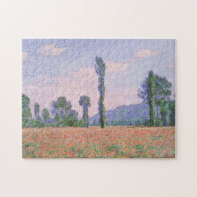 Poppy Fält Giverny Monet Fine Art Pussel (Horisontell)