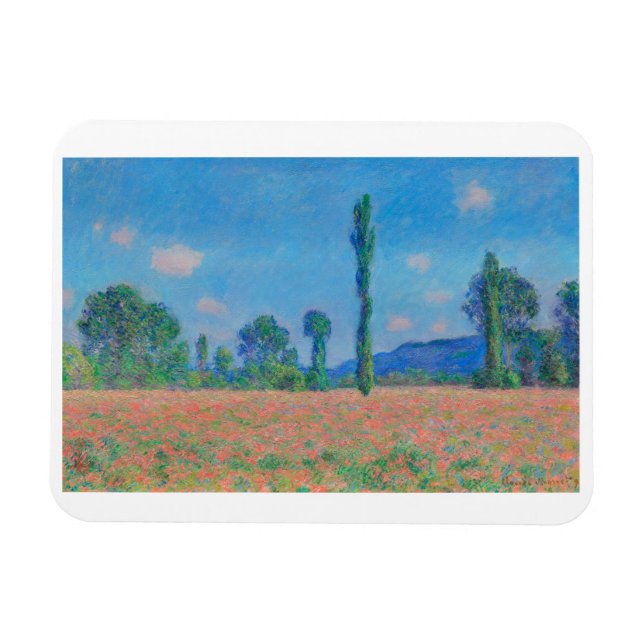 "POPPY FÄLT. GIVERNY" PER CLAUDE MONET MAGNET (Horisontell)