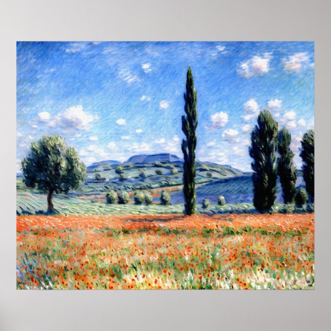 Poppy Fält, Giverny Poster (Framsidan)