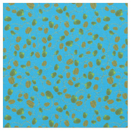 Poppy Fält Grönt Buds på Himlar Blue Anpassningsba Tyg