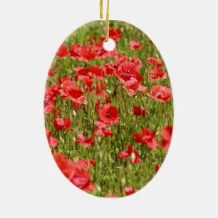Poppy fält - häpnadsväckande! julgransprydnad keramik