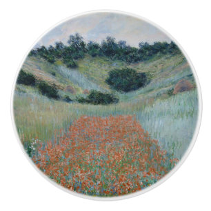 Poppy Fält i en Hollow nära Giverny (av Monet) Knopp