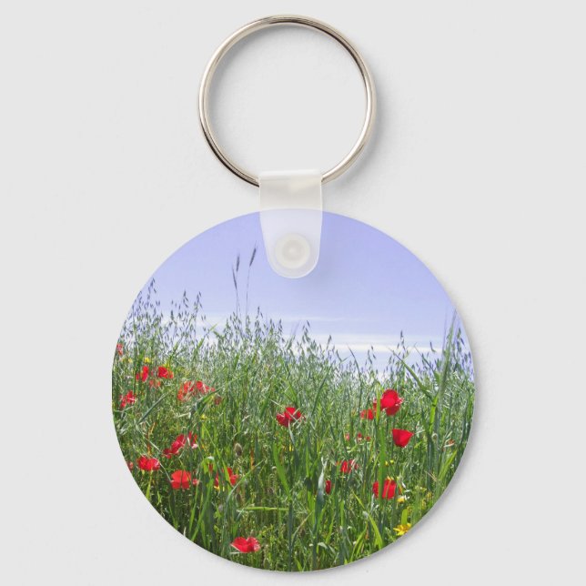 Poppy Fält Keychain Nyckelring (Framsida)