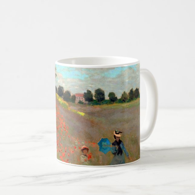 Poppy Fält, målning av Claude Monet (1873) Kaffemugg (Framsida höger)