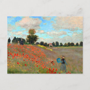 Poppy Fält, målning av Claude Monet (1873) Vykort