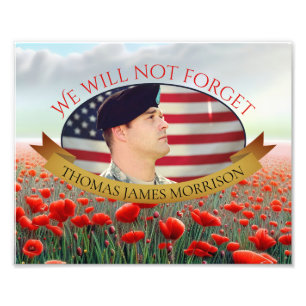 Poppy Fält Memorial Photo Fototryck