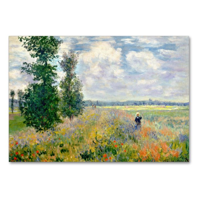 Poppy Fält nära Argentina av Claude Monet Bordsnummer (Framsidan)