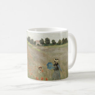 Poppy Fält nära Argentina av Claude Monet Kaffemugg
