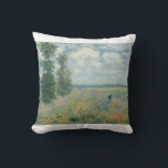 Poppy Fält nära Argentina av Claude Monet Kudde<br><div class="desc">Oscar-Claude Monet (UK: /ˈmɒ neɪ/, USA: /moʊɪ, Millaˈ-/, Fransk: [klod makenexi]; 14 november 1840 - 5 december 1926) var en Fransk målare och grundare av en imponerande målning som ses som en nyckel föregångare till modernisering, särskilt i hans försök att måla naturen enligt hans uppfattning[1]. Under sin långa karriär var...</div>
