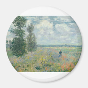 Poppy Fält nära Argentina av Claude Monet Magnet