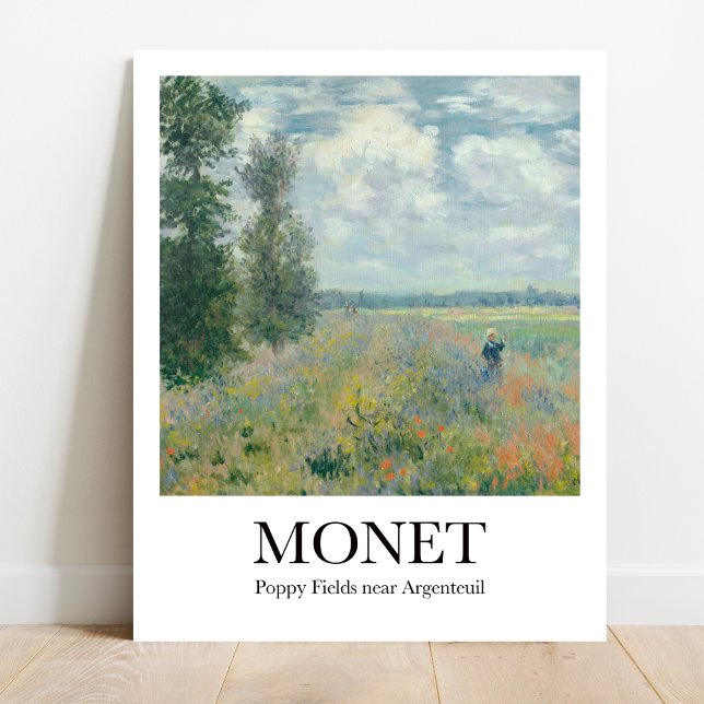 Poppy Fält nära Argentina av Claude Monet Poster (Immerse yourself in Monet's Impressionism: Poppy Fields poster!)