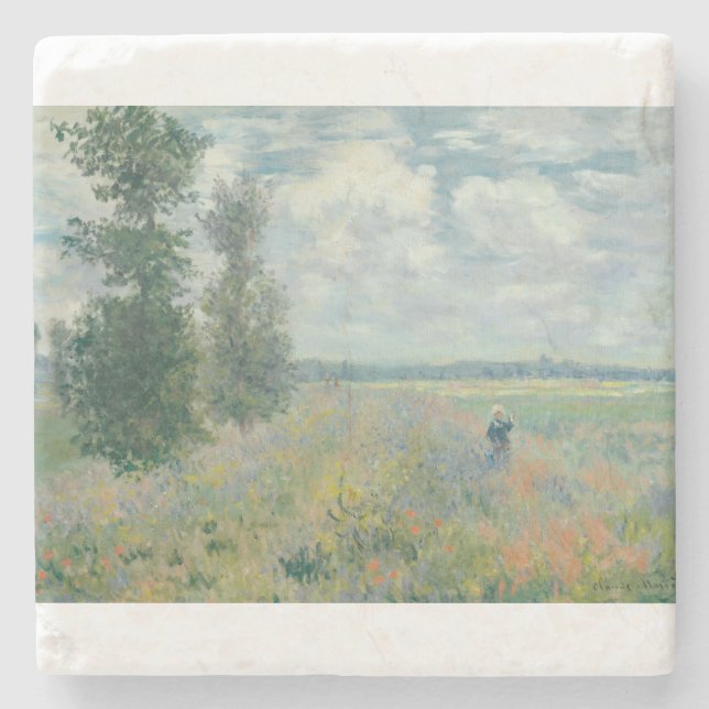 Poppy Fält nära Argentina av Claude Monet Stenunderlägg (Framsidan)