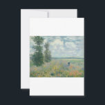 Poppy Fält nära Argentina av Claude Monet Tack Kort<br><div class="desc">Oscar-Claude Monet (UK: /ˈmɒ neɪ/, USA: /moʊɪ, Millaˈ-/, Fransk: [klod makenexi]; 14 november 1840 - 5 december 1926) var en Fransk målare och grundare av en imponerande målning som ses som en nyckel föregångare till modernisering, särskilt i hans försök att måla naturen enligt hans uppfattning[1]. Under sin långa karriär var...</div>