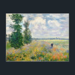 Poppy Fält nära Argentina av Claude Monet Vykort<br><div class="desc">Poppy Fält nära Argentina av Claude Monet,  1875,  olja på canvas</div>
