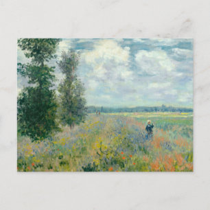 Poppy Fält nära Argentina av Claude Monet Vykort
