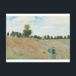 Poppy Fält nära Argentina av Claude Monet Vykort<br><div class="desc">Oscar-Claude Monet (UK: /ˈmɒ neɪ/, USA: /moʊɪ, Millaˈ-/, Fransk: [klod makenexi]; 14 november 1840 - 5 december 1926) var en Fransk målare och grundare av en imponerande målning som ses som en nyckel föregångare till modernisering, särskilt i hans försök att måla naturen enligt hans uppfattning[1]. Under sin långa karriär var...</div>