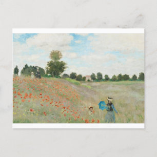 Poppy Fält nära Argentina av Claude Monet Vykort