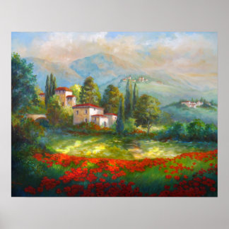 Poppy Fält of Italien Poster