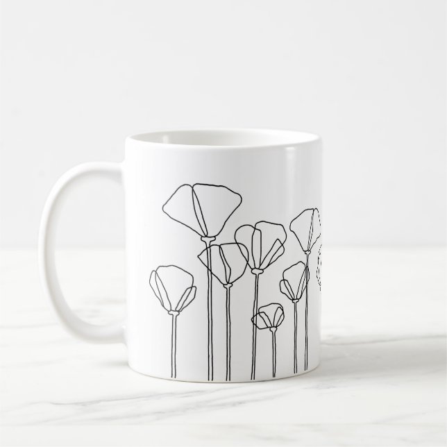 Poppy Fält poster Kaffemugg (Vänster)