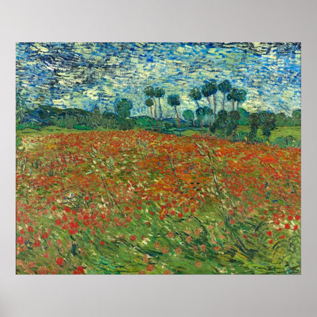 Poppy fält Vincent Gogh Poster (Framsidan)