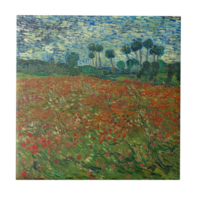 Poppy Fält - Vincent van Gogh Kakelplatta (Framsidan)