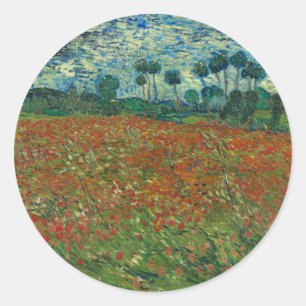 Poppy Fält - Vincent van Gogh Runt Klistermärke
